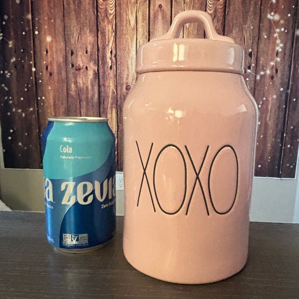 Rae Dunn Blush Ceramic XOXO Jar